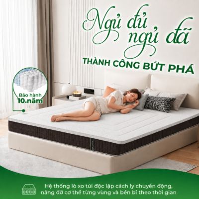 Nệm Lò Xo Túi Lamova Bamboo Premium (New)