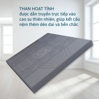 Nệm Cao Su Thiên Nhiên Kim Cương 5Zone Than Hoạt Tính Biolux