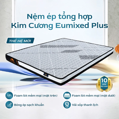 Nệm Ép Tổng Hợp Kim Cương Eumixed Plus